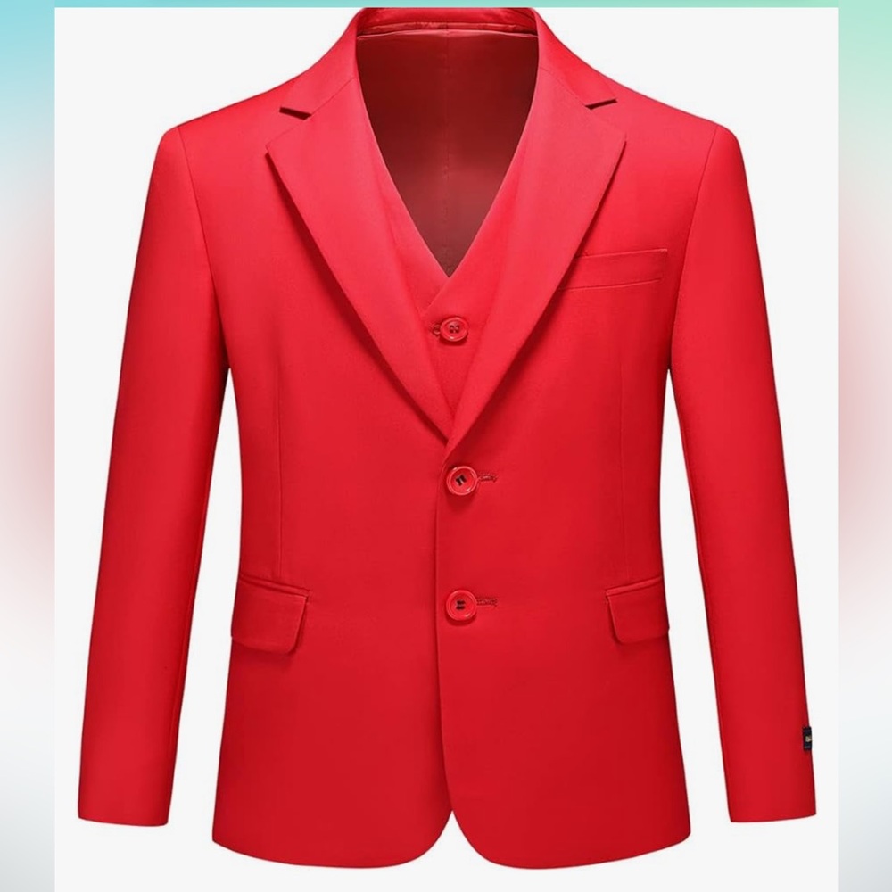 New Youth boys Red 3pc Suit size 14Y